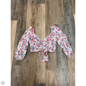 Blouse Long Sleeve By Zara In Floral, Size: M AbrasionResistant Edging