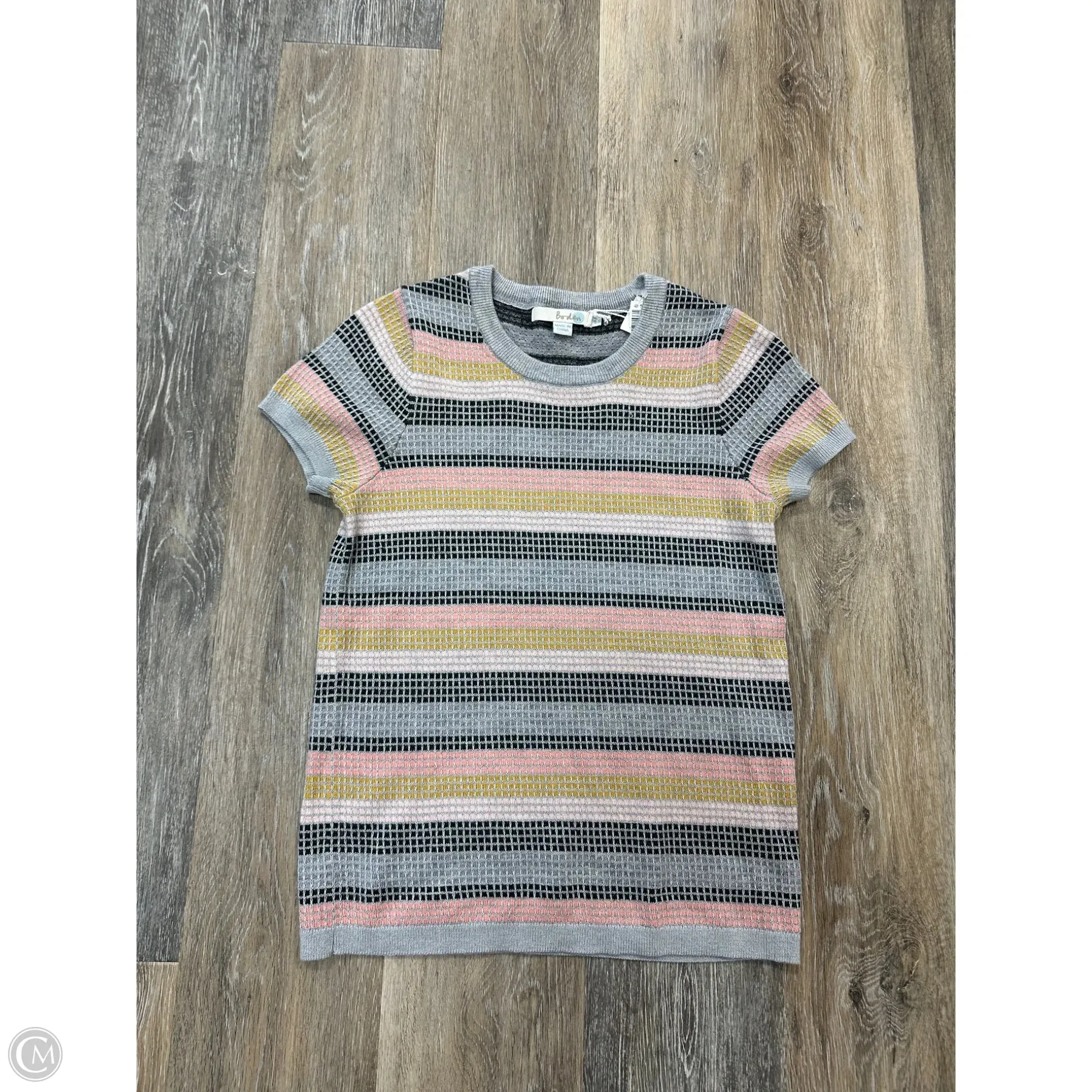 EcoFriendly Material ErgonomicSleeves Sweater Short Sleeve By Boden In Grey, Size: S