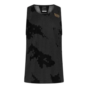 Flatlock stitching Flexible Fit Pressio | Men's Elite Singlet - Camo Black