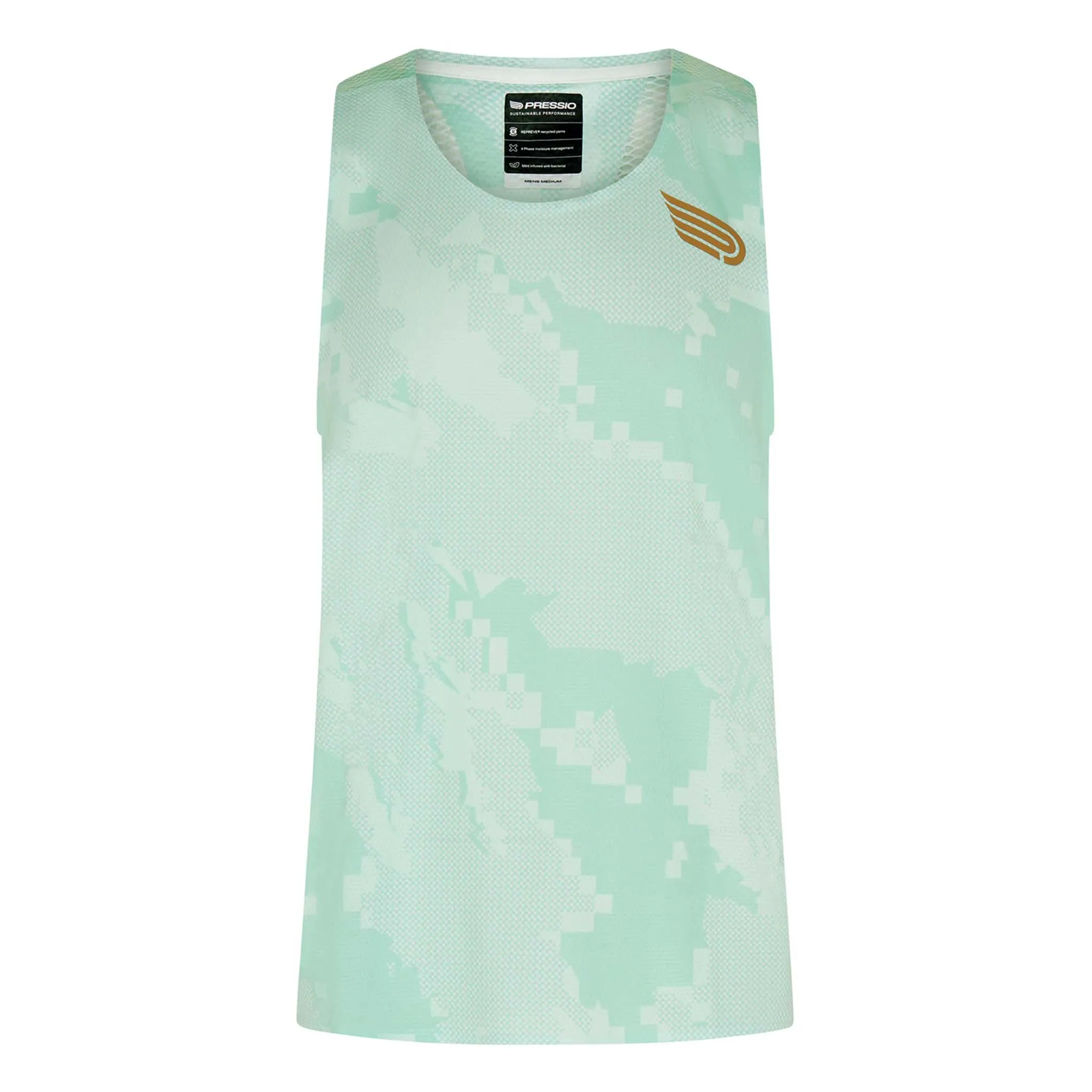 anti - leak Pressio | Men's Elite Singlet - Mint Camo