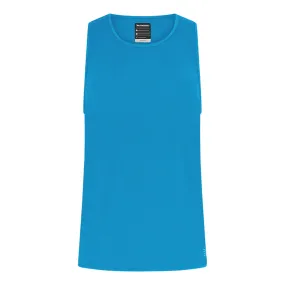 Pressio | Men's Sustain Singlet - Scuba Blue Anatomical Seam Placement Quick Coolness