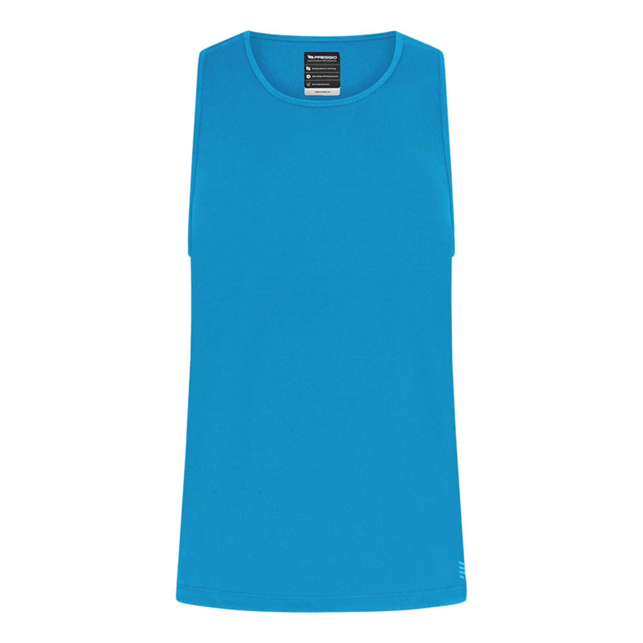 Pressio | Men's Sustain Singlet - Scuba Blue Minimalist Sport Style cylindrical