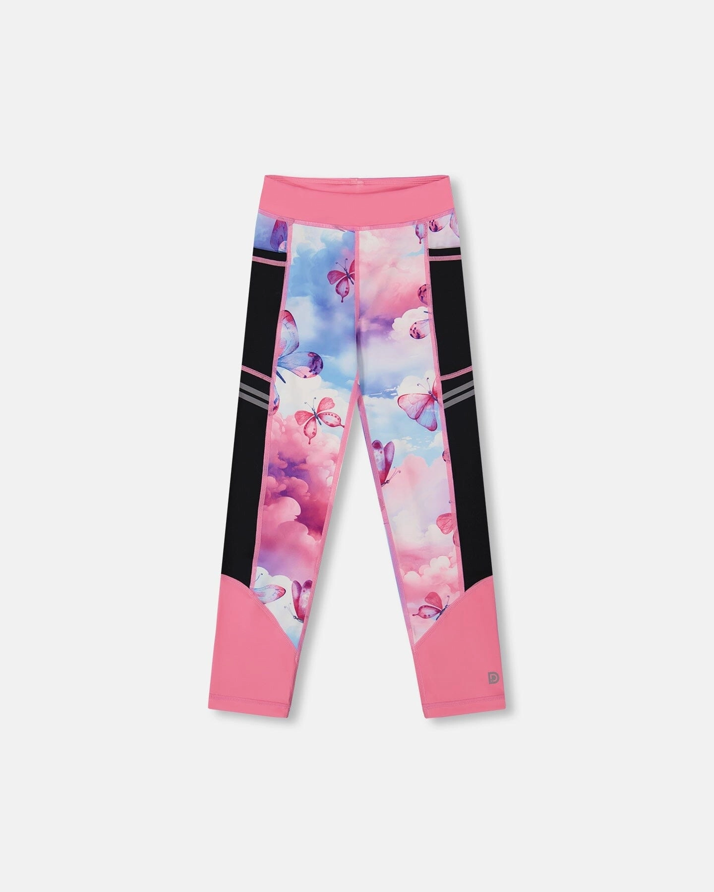 HiddenDrawcord Printed Athletic Leggings Pink, Blue And Butterflies