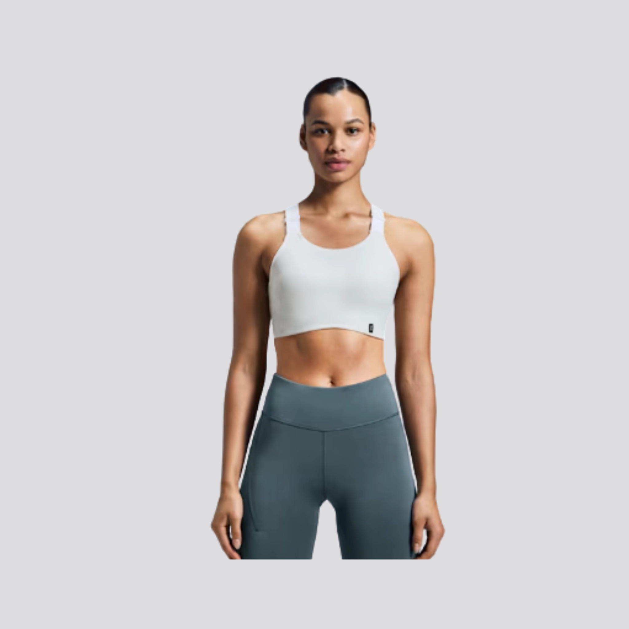 Velcro closure seams Pre-workout preparation PERFORMANCE FLEX BRA - WHITE