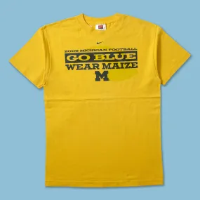2006 Nike Michigan T-Shirt Medium Recycled Polyester Blend ReinforcedShoulderPanels