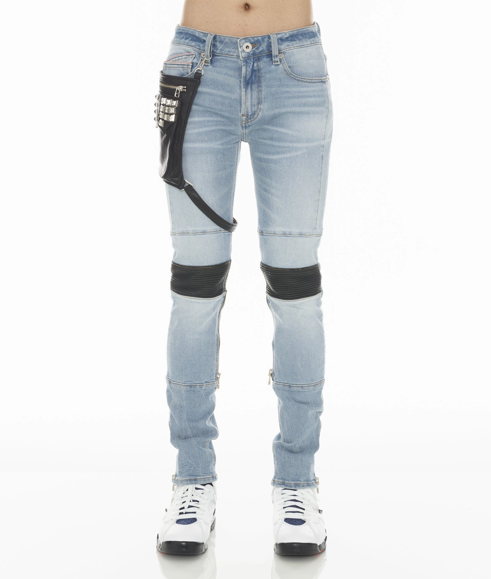 Office Casual Streetwear Fan Earthy High Quality PUNK MOTO STRETCH IN POLLOCK
