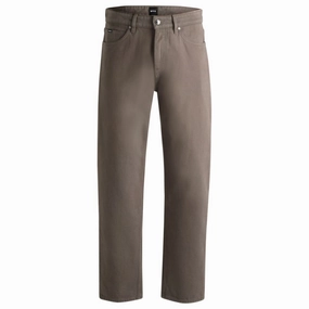 Baggy-fit jeans in beige Italian denim General Fit Earthy Streetwear Fan Nature Lover