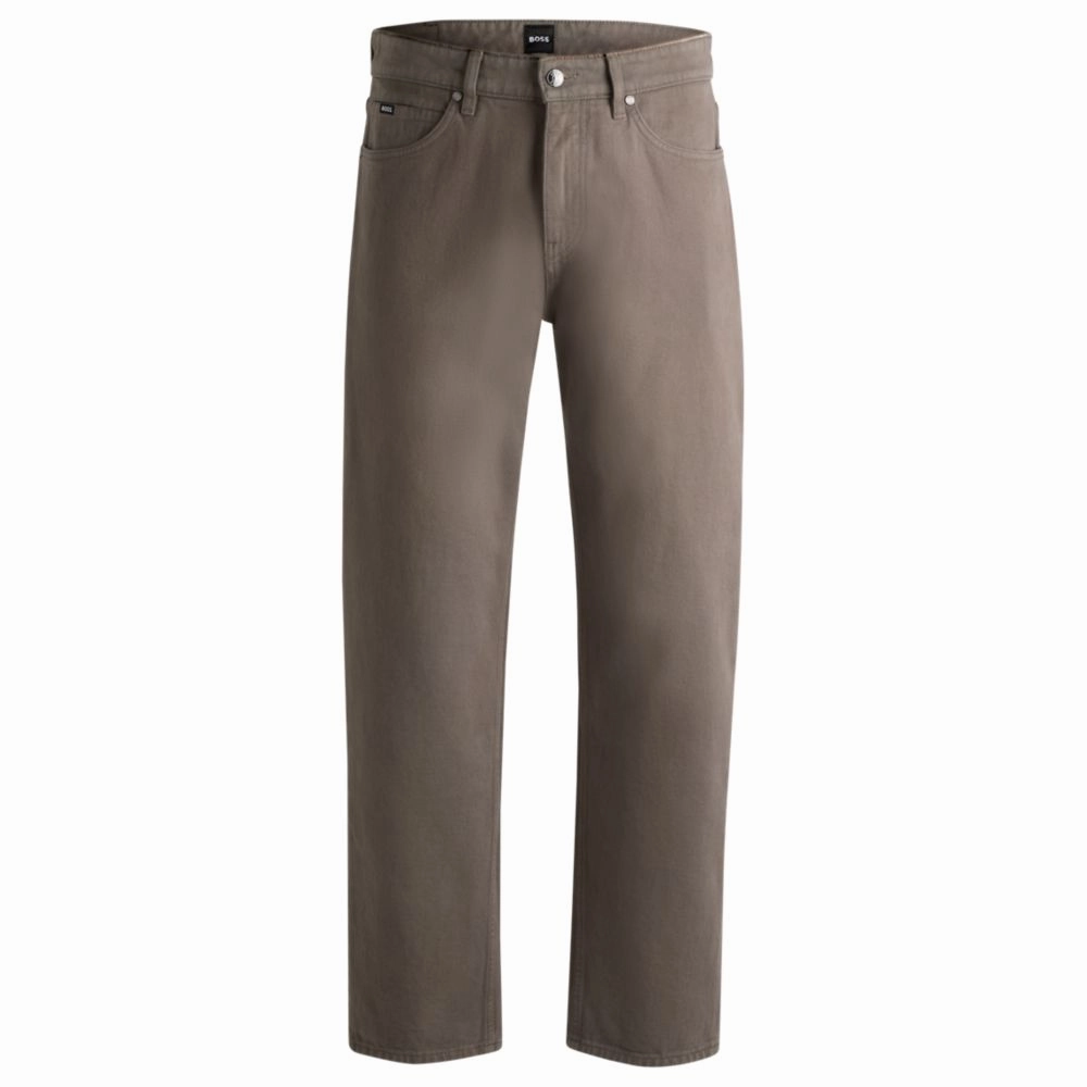 Baggy-fit jeans in beige Italian denim General Fit Earthy Streetwear Fan Nature Lover
