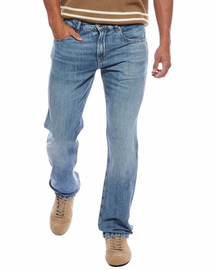 7 For All Mankind The Straight Station Linen-Blend Jean Formal Classic Wear Loose