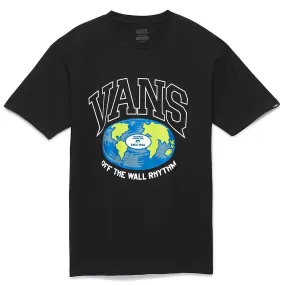 Heavyweight Weave Vans Off The Record Nation T-Shirt - Black