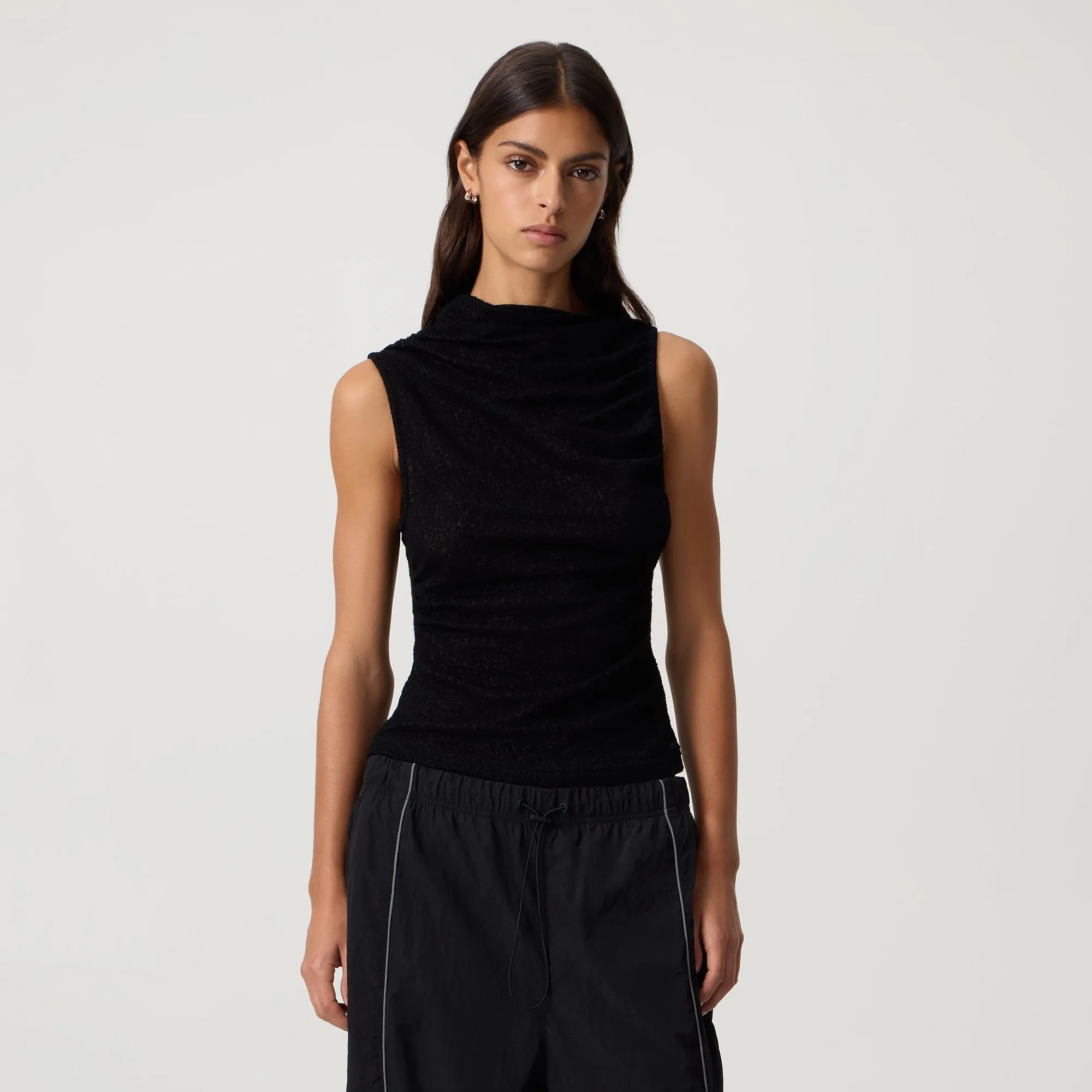 Anti Pilling Surface Kith Women Eliah Boucle Tank - Black
