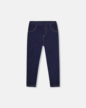 Comfortable Waistband Blue Denim Jeggings