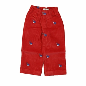 Classic Prep Boys Post Box Red Snail Corduroy Pants Refined fit