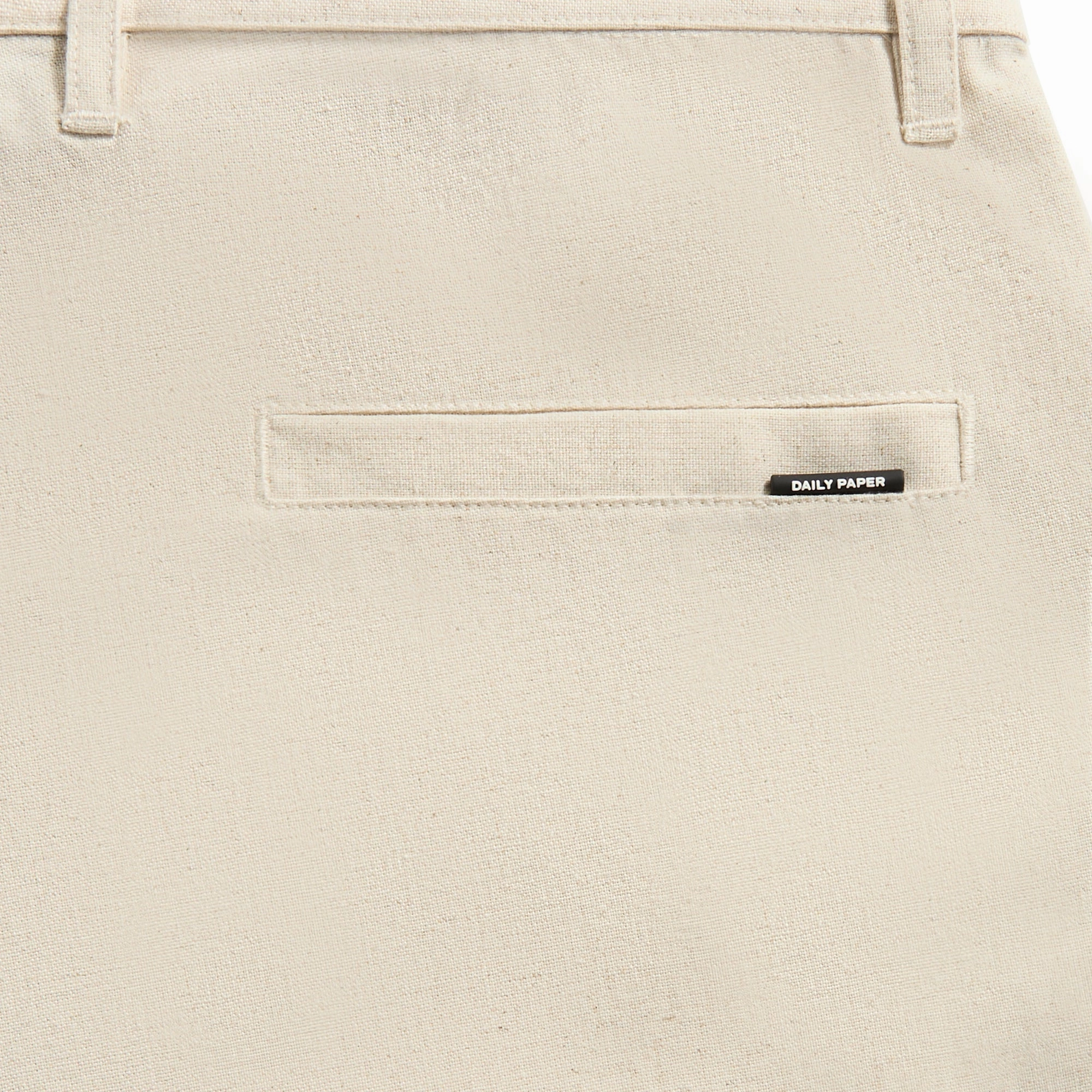 Daily Paper Linen Cargo Pants - Beige ElasticWaist Relaxed Fit Design