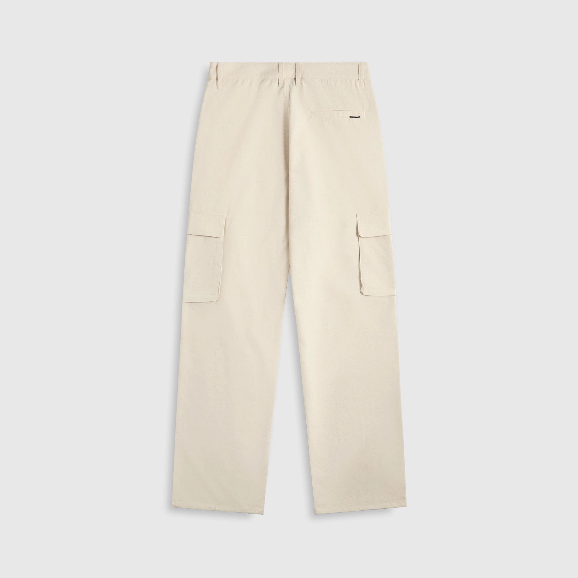 Organic Cotton Blend Daily Paper Linen Cargo Pants - Beige