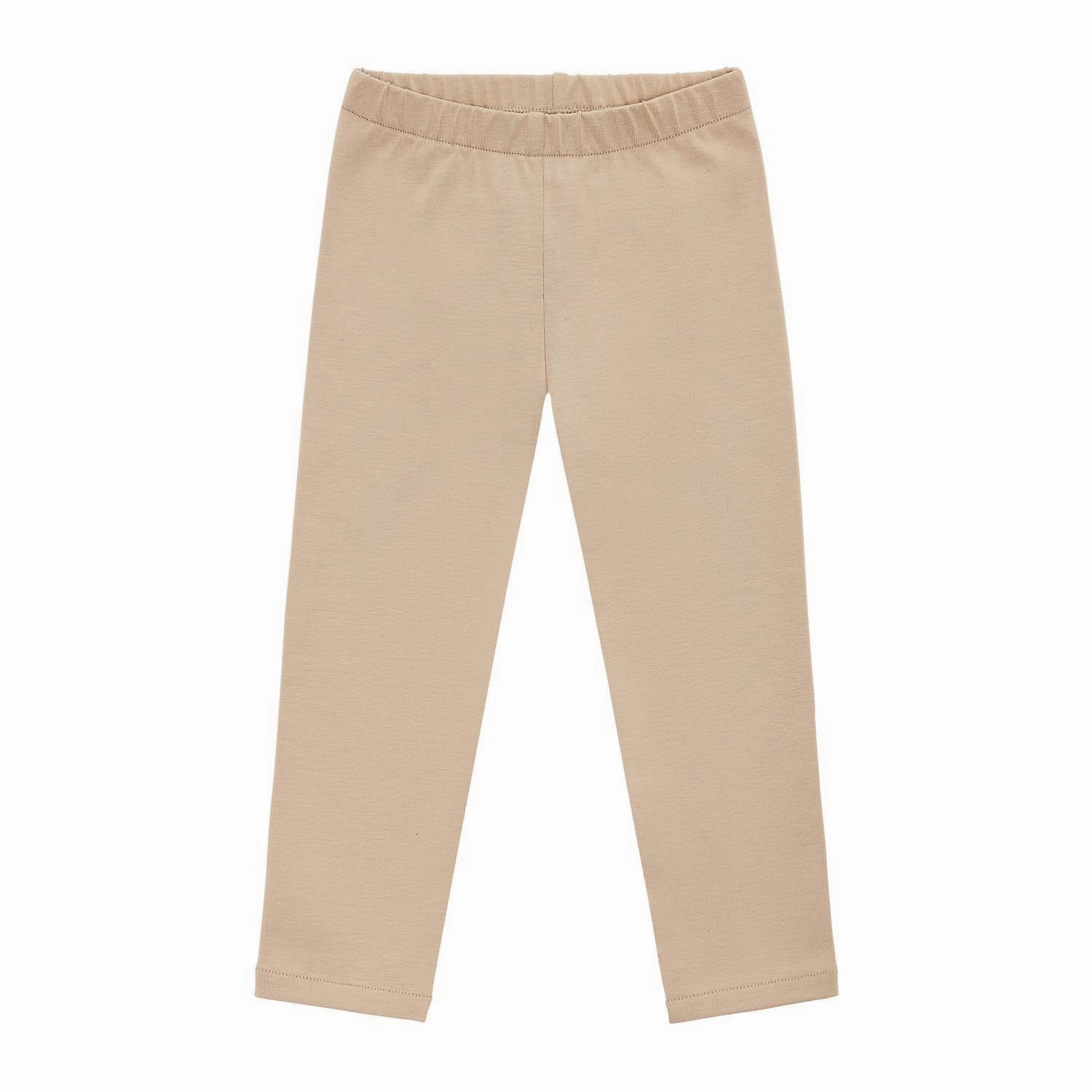 Dynamic Motion Stretch Panels Kid's Cotton Leggings In Nude