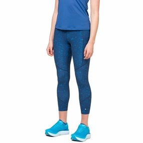 fitness studio Ronhill | Women's Tech Crop Tight - Tidal Raindrops