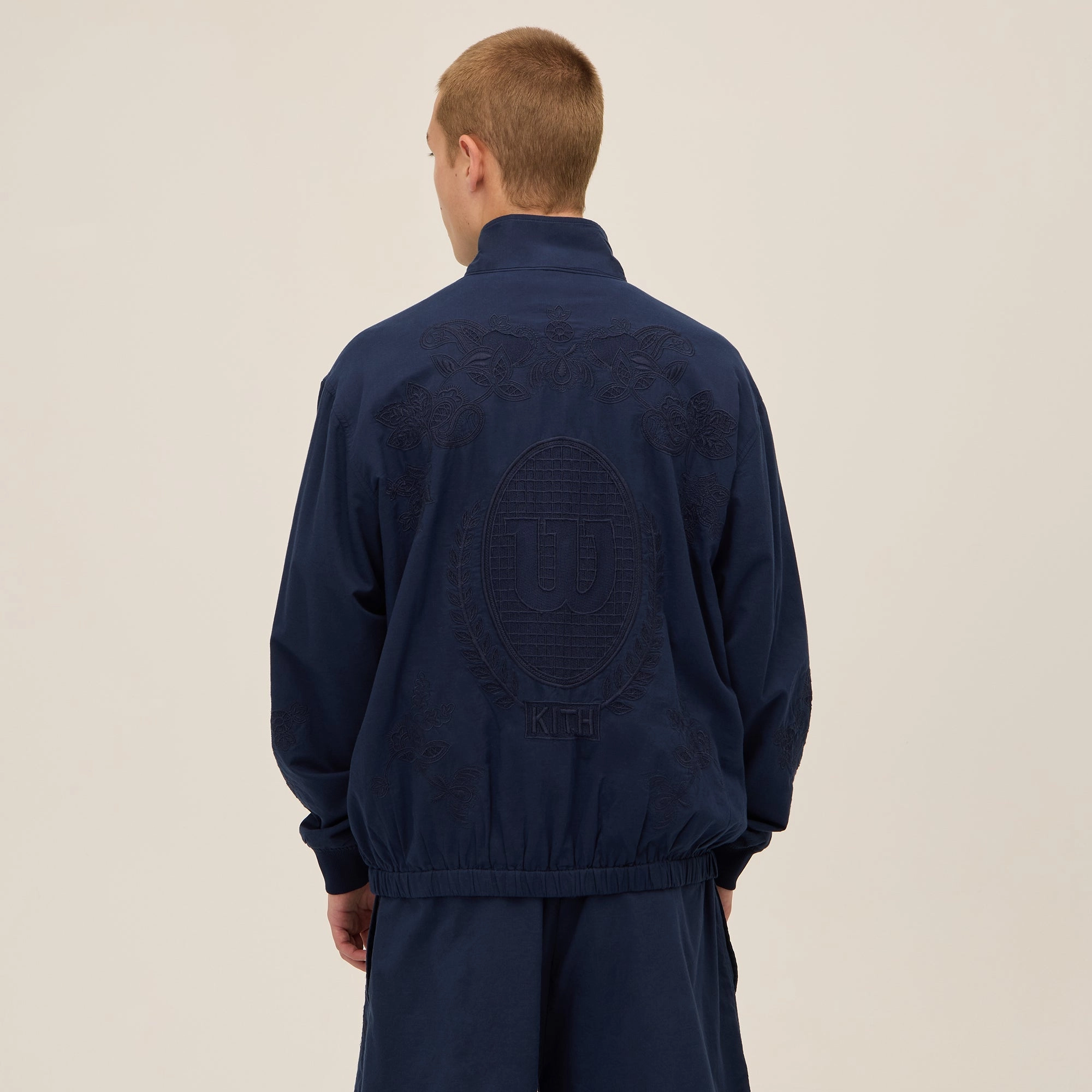 Odor Resistant Finish Kith for Wilson Embroidered Mesh Track Jacket - Nocturnal