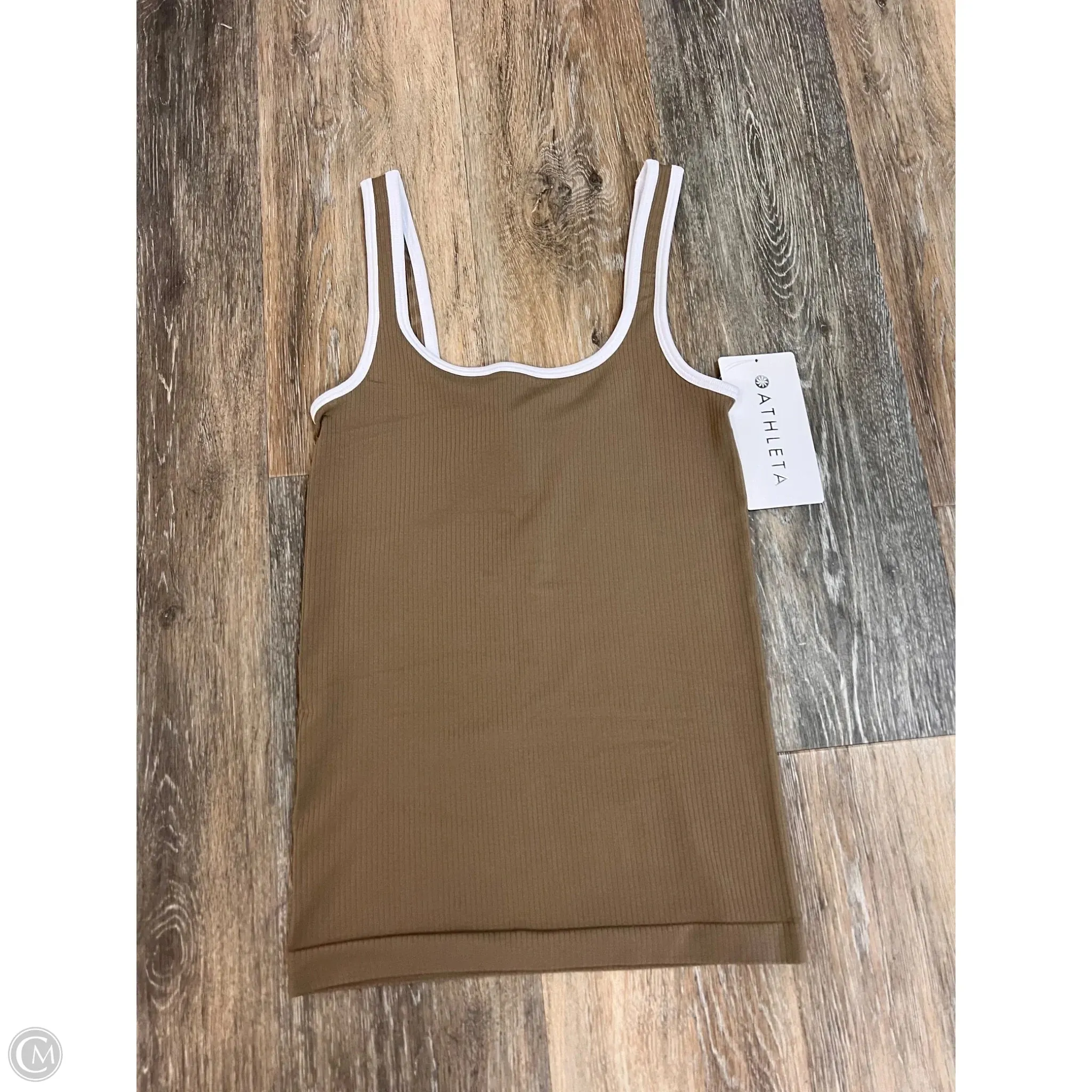 Athletic Tank Top By Athleta In Brown, Size: Xxs Stretch Weave Construction