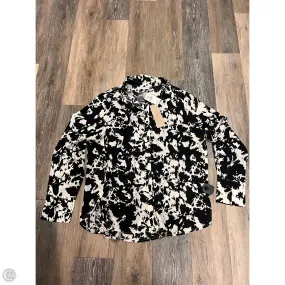 RibbedTrims StretchTechnology Blouse Long Sleeve By ACOA In Black, Size: L