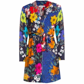 Johnny Was Women Archimal Floral Print Cotton Modal Sleep Robe Multi Ultra Soft Feel