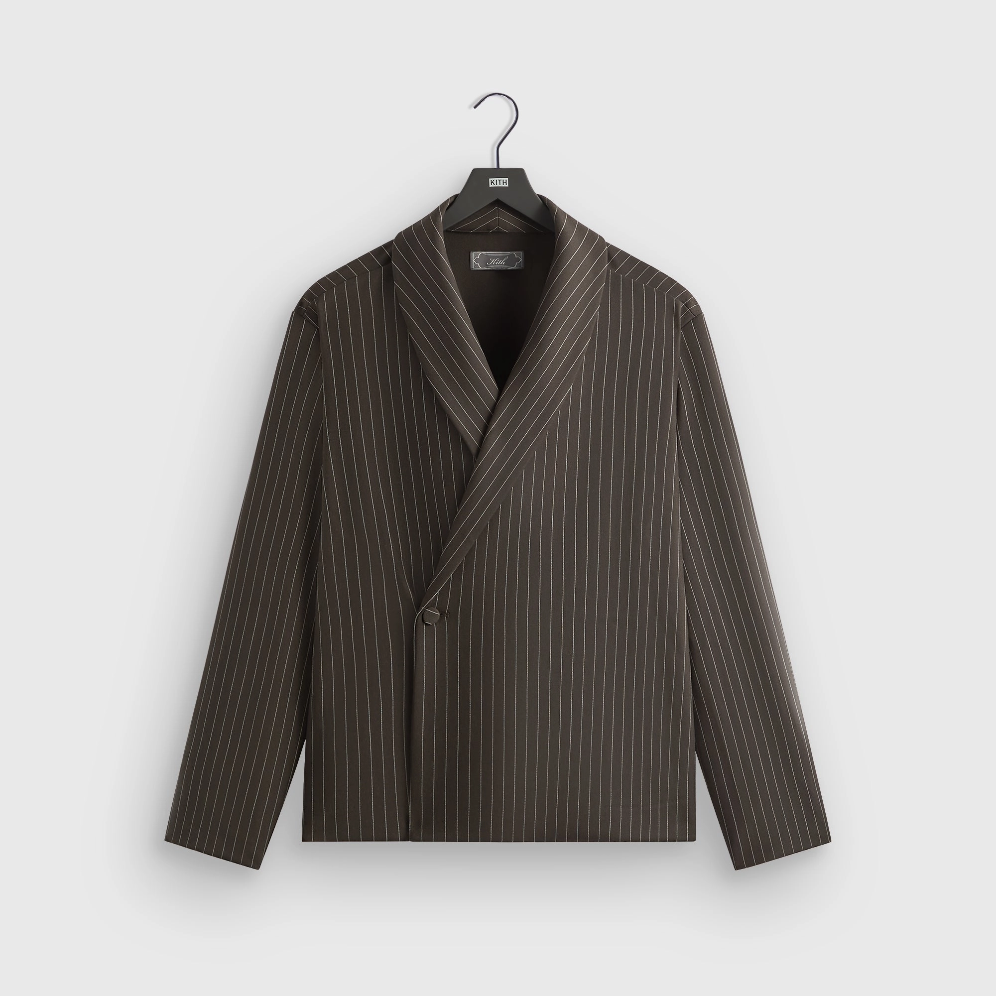 Chill Weather Hooded styles Kith Double Weave Long Sleeve Thompson Crossover Shirt - Kindling
