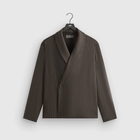 Chill Weather Hooded styles Kith Double Weave Long Sleeve Thompson Crossover Shirt - Kindling