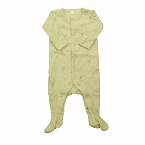 Quincy Mae Unisex Ivory Rockets 1-piece footed Pajamas Zero Irritation Finish