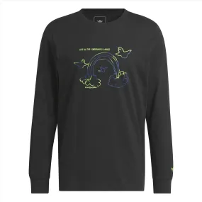 Adidas Shmoofoil Cloudy Long Sleeve T-Shirt - Black Quick Dry Fabric Soft Layering