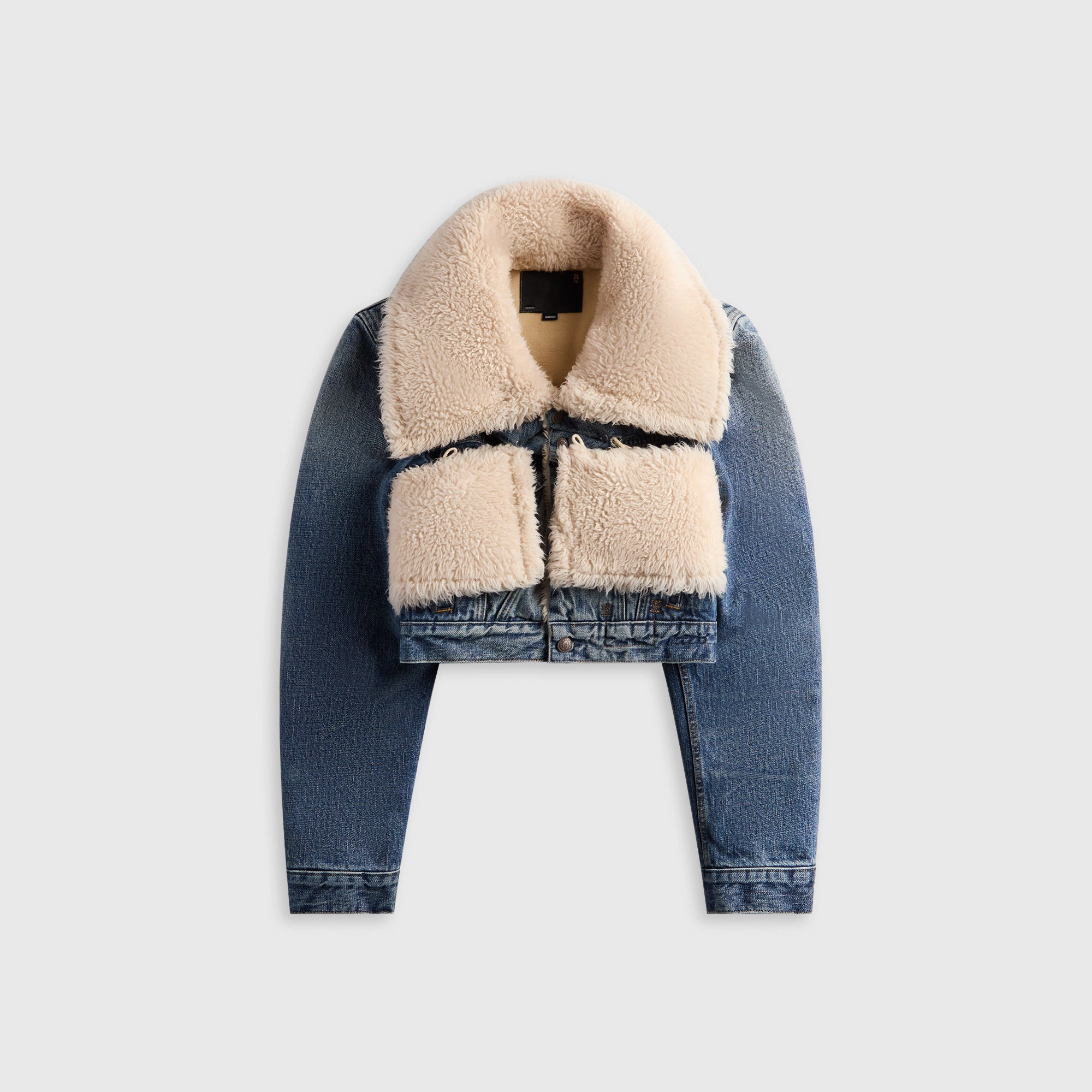 R13 Double Collar Jacket - Leo Blue Weekend Ready Look Quick Release Buckle Mechanism