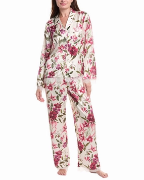 Anti Pilling Technology Tagless Comfort Rachel Parcell 2pc Satin Pajama Set