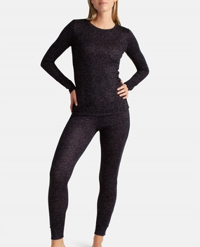 Hacci Layering Set With Leggings In Black Heather Minimalist Design Minimalist Stitching