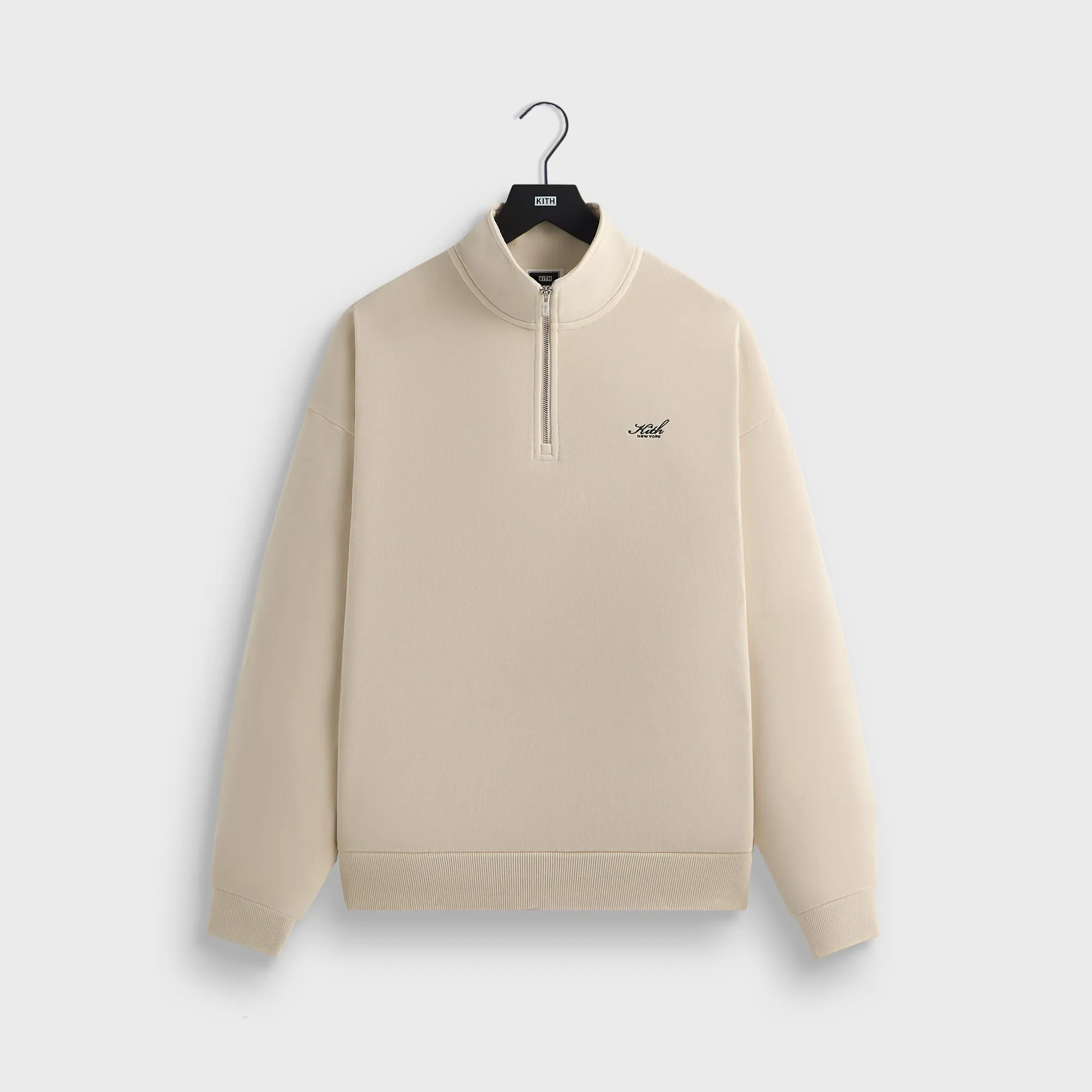 Kith Quarter Zip Nelson Pullover - Rye RubberizedTrim