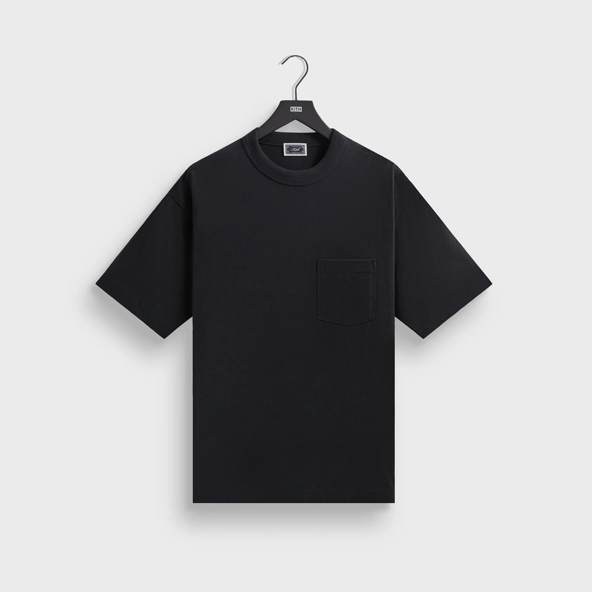 Kith Leonard Pocket Tee - Black Everyday Fit Modern Design