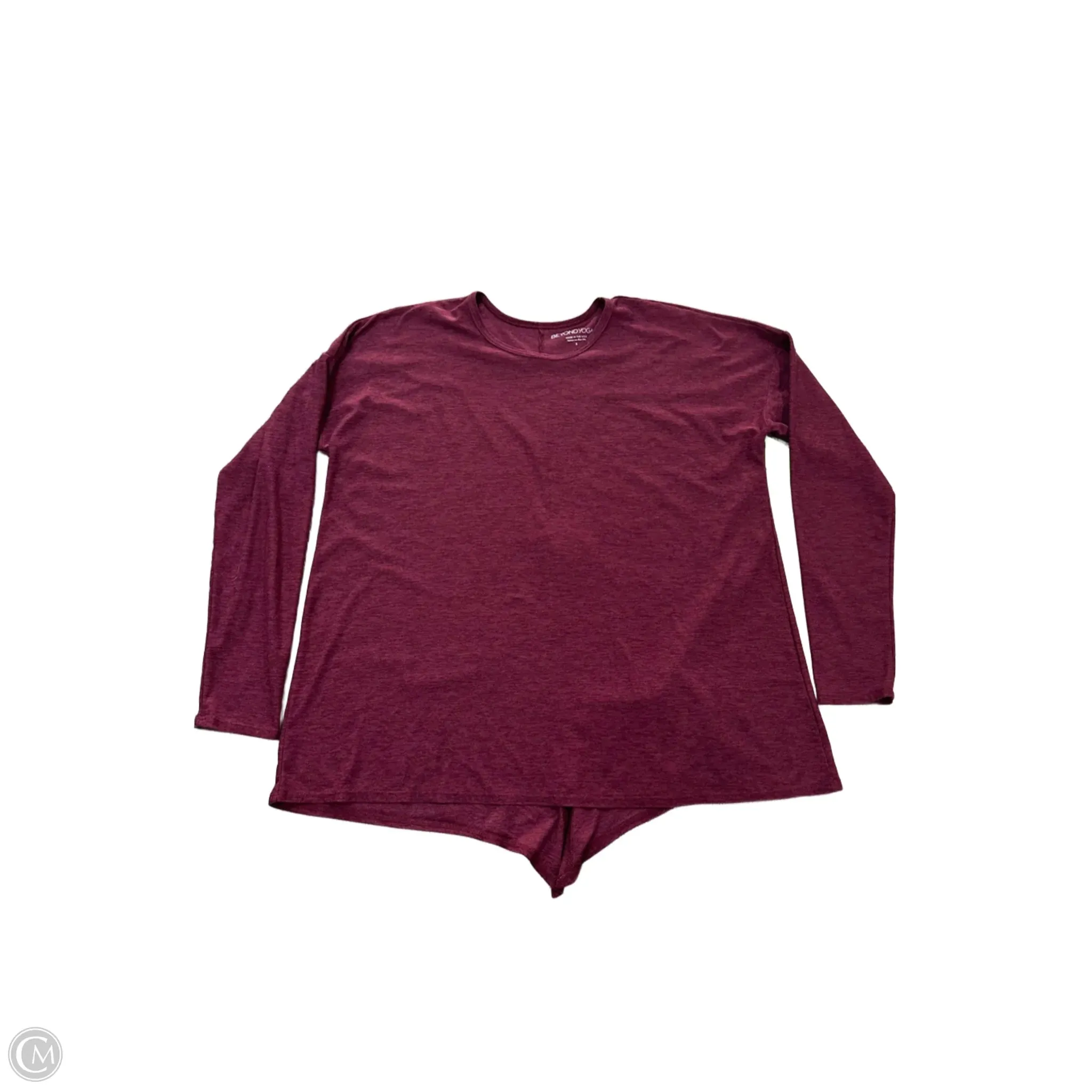 Athletic Top Long Sleeve Collar By Beyond Yoga In Red, Size: S SnagProof Elegant Look