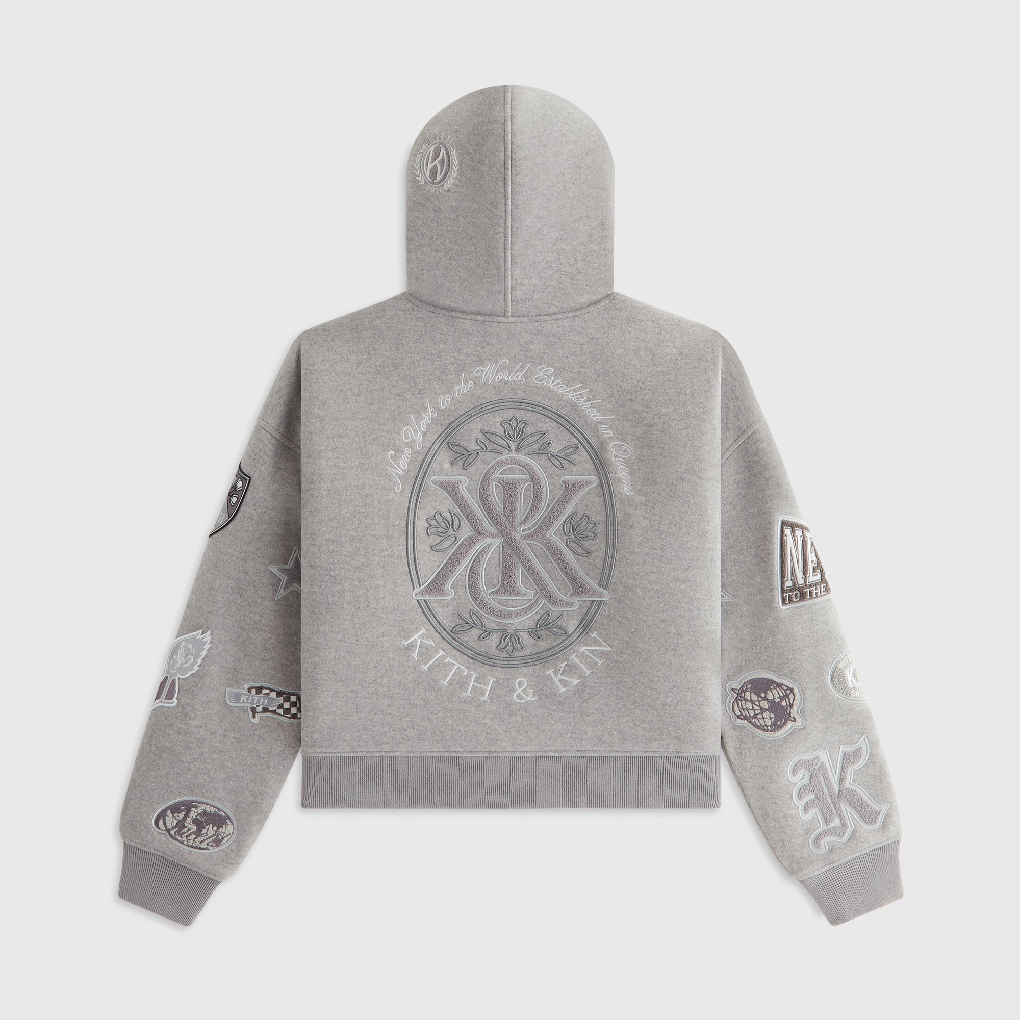 Kith Women Miyo Melton Hooded Jacket - Hallow Asymmetric Hemline Sealed Seams
