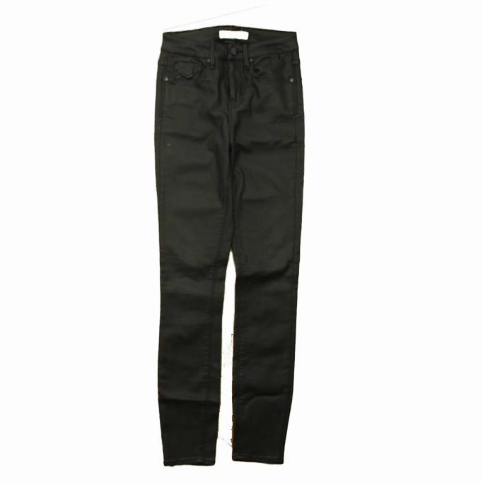 Abrasion Resistant Fabric Relaxed Wear Unpublished Girls Black Coated Jeans Size: Junior 25
