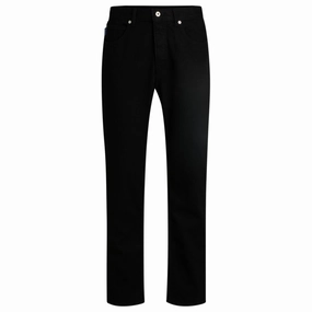 Regular-fit jeans in black rinse-washed denim Daily Mix Durable Fabric