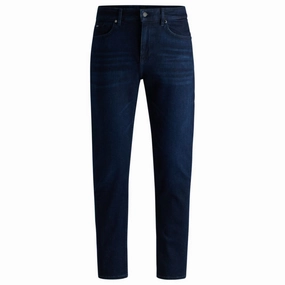 Travel Outfit Evening Stroll Minimalist Neutral Outfit Piece Regular-fit jeans in dark-blue super-stretch denim