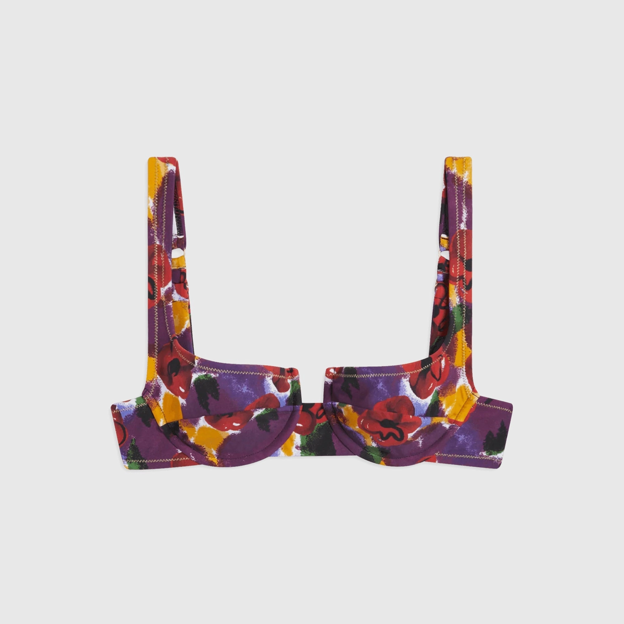 Reina Olga Brigitte Bikini Top - Porto Rafael Print Floral design
