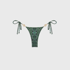 Reina Olga Carioca Splash Skimpy Bikini Bottom - Texas Green Recyclable Packaging Material Compression Fit Design