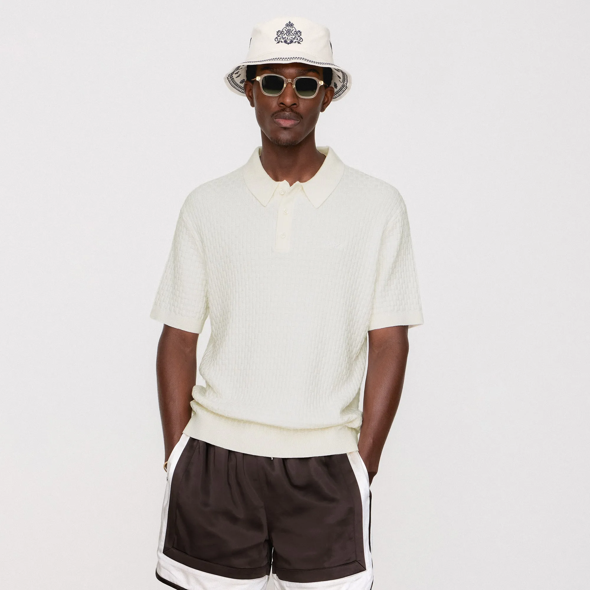 Kith Basketweave Tilden Polo - Sandrift Casual Elegance