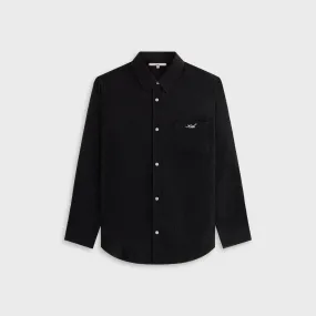 Kith Women Ora II Clipped Jacquard Shirt - Black Preppy Vibe Ergonomic Back Panel