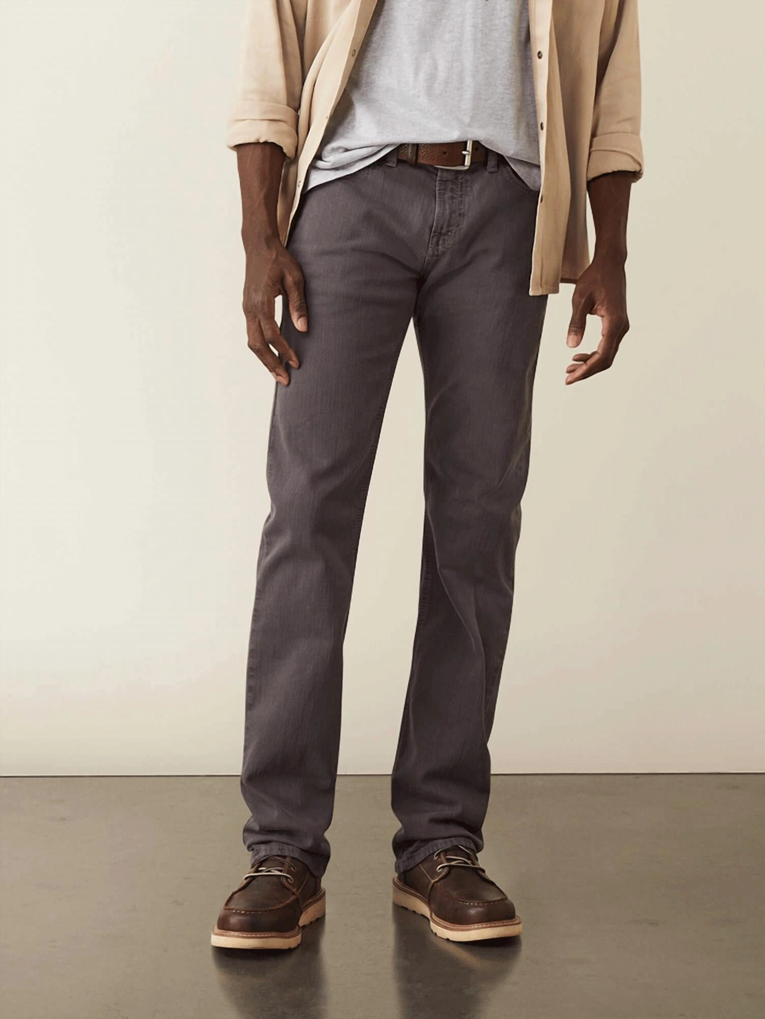 Day Wear Easywear Style Men's M7 Slim Straight Leg Jean In Charcoal
