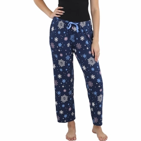 Womens Printed Rayon Sleep Pant Adjustable Drawcord Hem NoSlip Grip