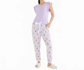 Modal Magnetic Short Sleeve Jogger Set In Disney Princess Adjustable Drawcord Hem Layered Hem Details