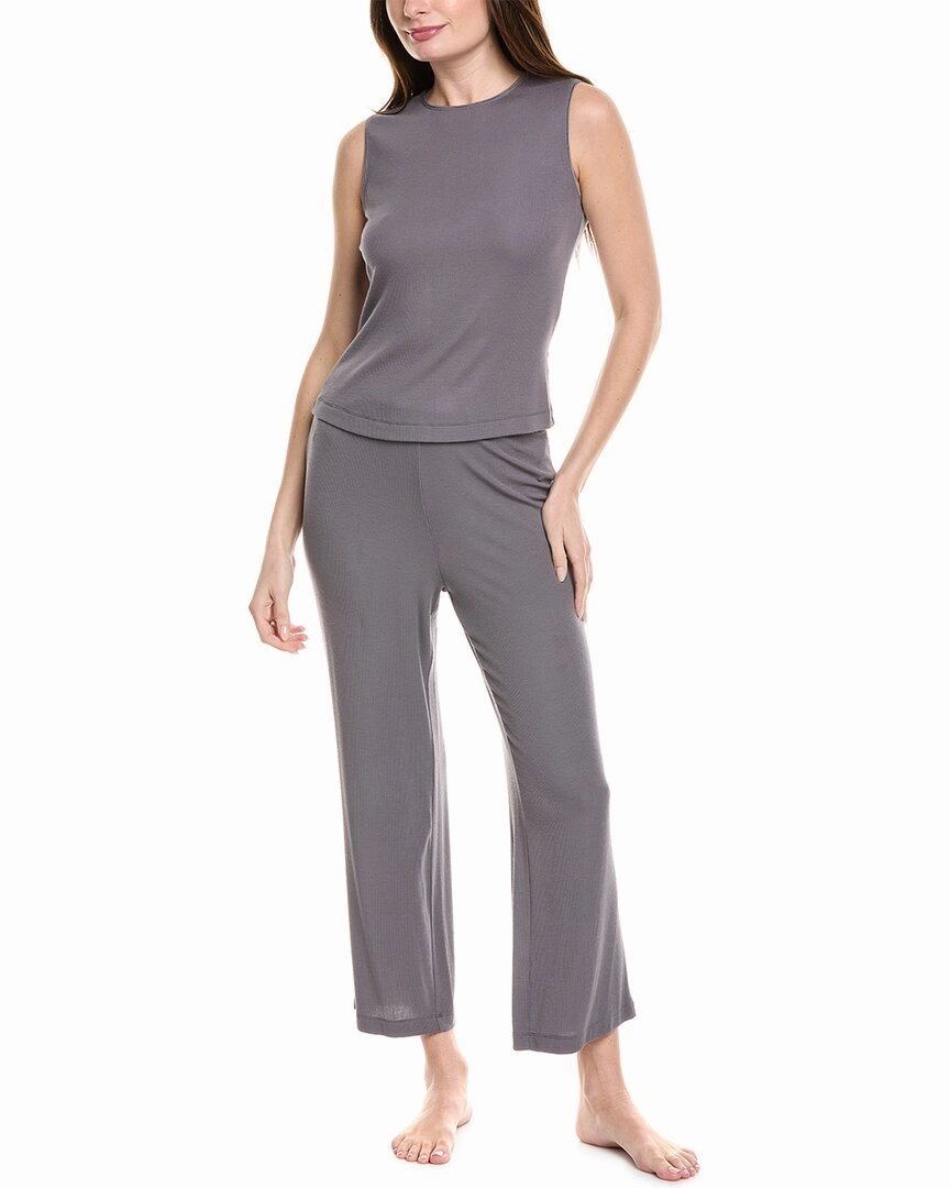 Lightweight Knit Natori 2pc Rib Essential Pajama Set