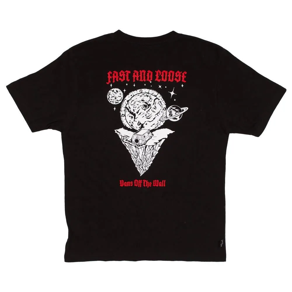 Minimalist Look Easy Fit Wear Vans X Fast And Loose Kids T-Shirt - Black