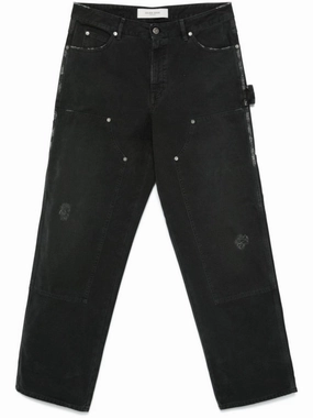 Relaxed-Fit Black Jeans Couple Look Elegant Summer Vibes