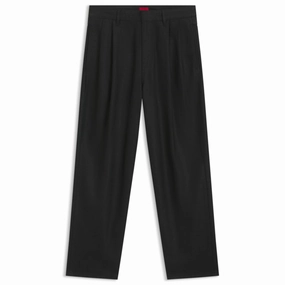 Autumn Days Parent Style Bold Relaxed-fit jeans in black waxed denim